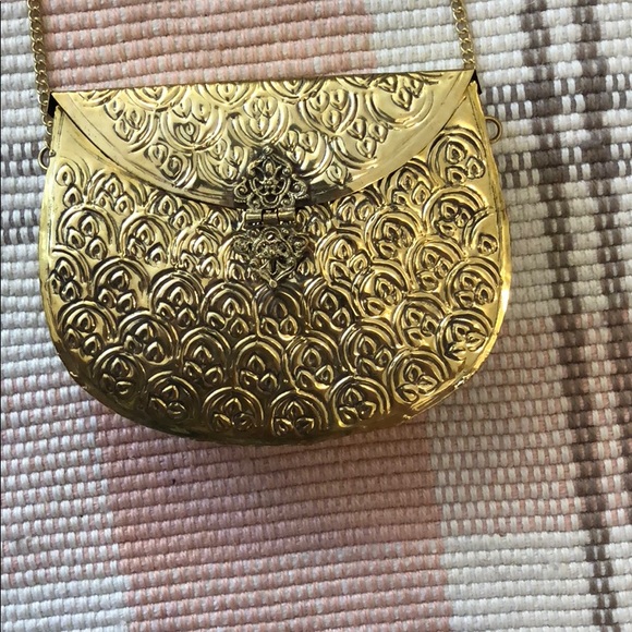 Gold brass bag - Picture 2 of 4